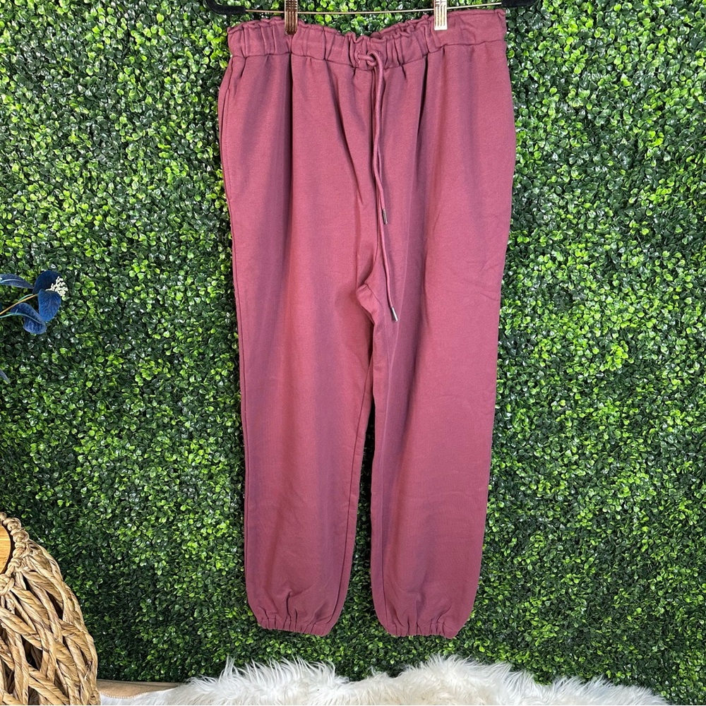 NWT GREY LAB wine color Joggers